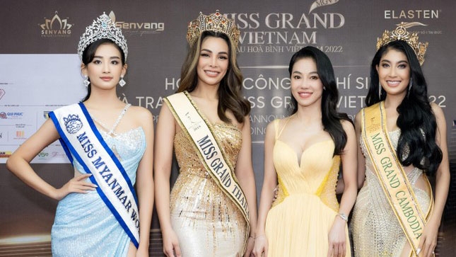 Foreign beauty queens gather for Miss Grand Vietnam 2022 press conference